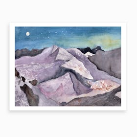 Lavender Peaks Art Print