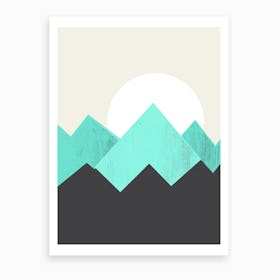Pastel Mountains IV Art Print