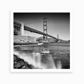 Golden Gate Bridge With Breakers Art Print