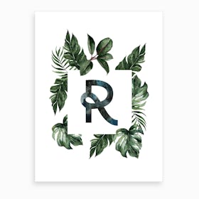 Botanical Alphabet R Art Print