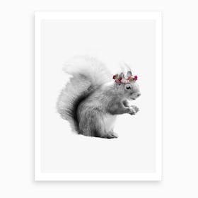 Dressy Squirrel Art Print