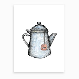 Blue Teapot  Art Print