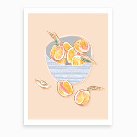 A Bowl Of Apricots Art Print