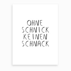 Schnick Schnack Art Print