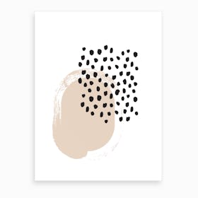 Abstract Nude And Black Art Print