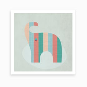 Scandi Elephant Nursery Art Print