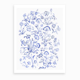 Porcelain Floral Art Print