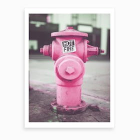 Pink Fire Hydro Art Print