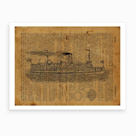Steam Boat Art Print