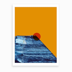 Abstrakte Landschaft Poster, Minimalistisch für Wohnzimmer