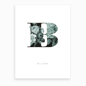 Flower Alphabet B Art Print