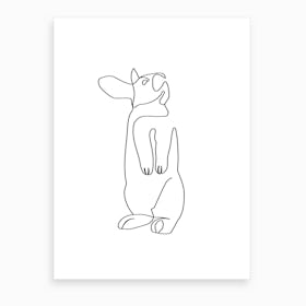 Easter Bunny II Line Art Print