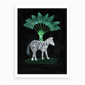 Topial Zebra Art Print