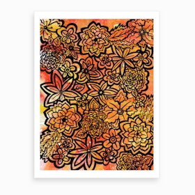 Wildfire Flowers Art Print