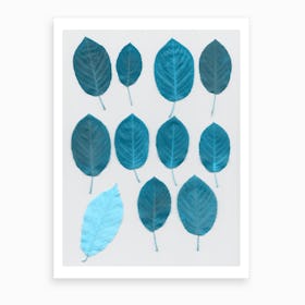 Autumn Parade Turquoise Art Print