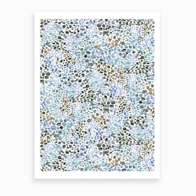 Speckled Watercolor Blue Art Print