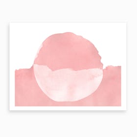 Minimal Pink Abstract 08 Art Print