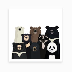 Bear Family Portrait Art Print