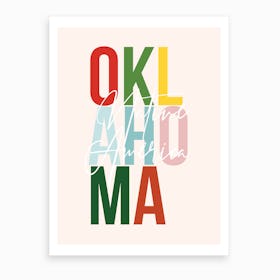 Oklahoma Native America Color Art Print