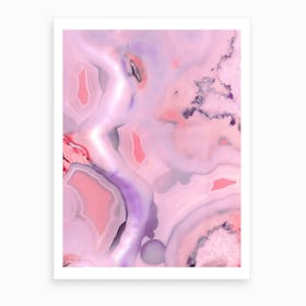 Violet And Pink Gemstone Art Print