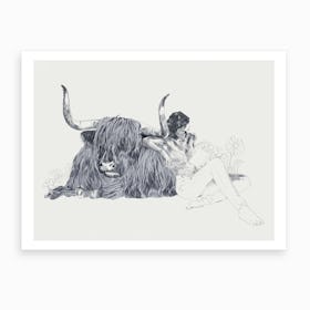 A Wandering Bull A Taurus Study Art Print