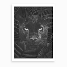 Panther In Jungle Art Print