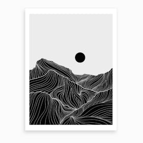 Lines In The Mountains Xxv Art Print