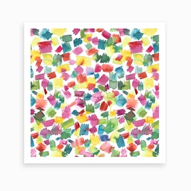 Abstract Spring Colorful Square Art Print