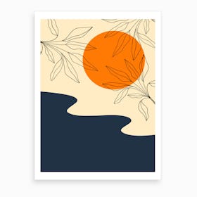 Orange Sunset Art Print
