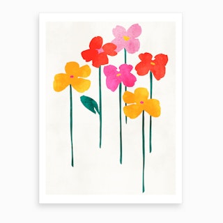Happy Flowers Art Print