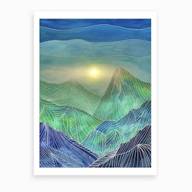 Lines In The Mountains V Art Print