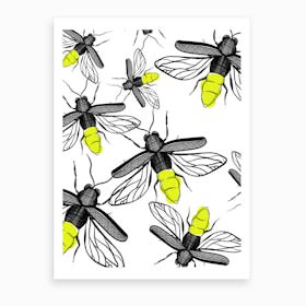 Summer Fireflies Art Print