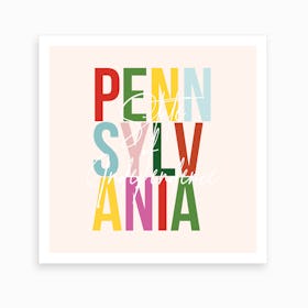 Pennsylvania State Of Independence Color Art Print