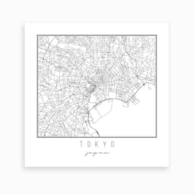 Tokyo Japan Street Map Art Print