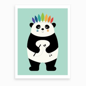Be Brave Panda  Art Print