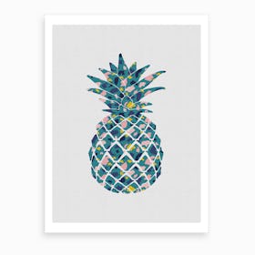 Pineapple Teal Art Print