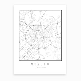 Moscow Russia Street Map Art Print