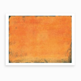 Minimal Orange Abstract Colorfield Painting 1 Art Print