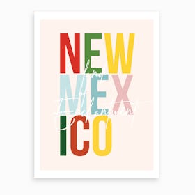 New Mexico Land Of Enchantment Color Art Print