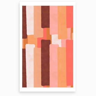 Line In Coral Art Print