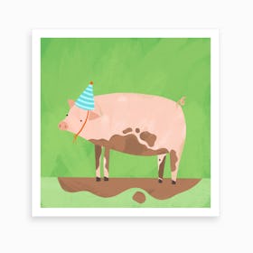 Party Pig Art Print