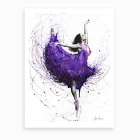 Purple Plum Ballet Art Print