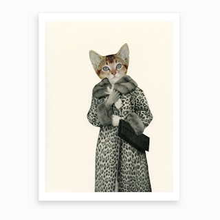 Kitten Dressed As Cat Art Print