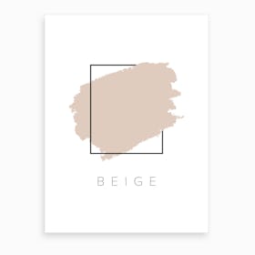 Beige Color Box Art Print