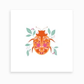 Tangerine Ladybird Art Print