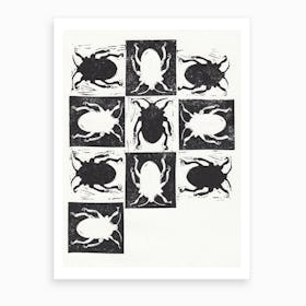 Black&White Bugs Art Print
