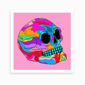 Painted Skull Art Print