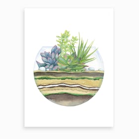 A Little Green Terrarium Art Print