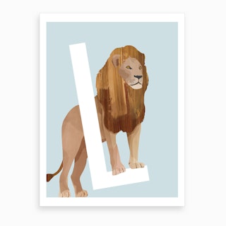 L Lion Art Print