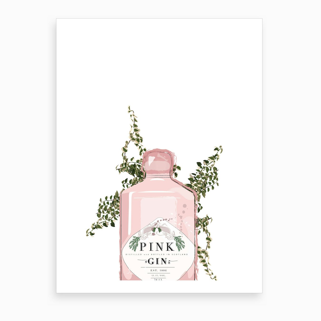 Download Pink Gin Art Print By Girl Visual Fy